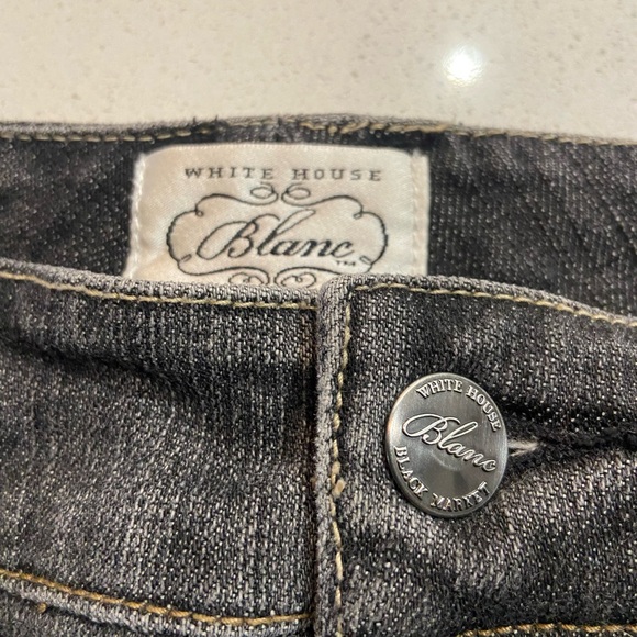 White House Black Market Blanc Denim Skirt Size 6 - Picture 6 of 6